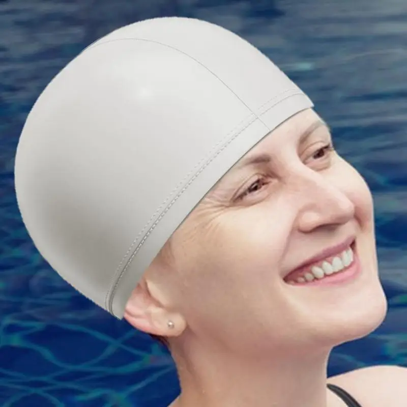 Swimming Hat For Women Pool Hat Swimming Hat Protector Non-Slip Bathing Cap Waterproof Swimmers Hats Swimming Head Hat For Long