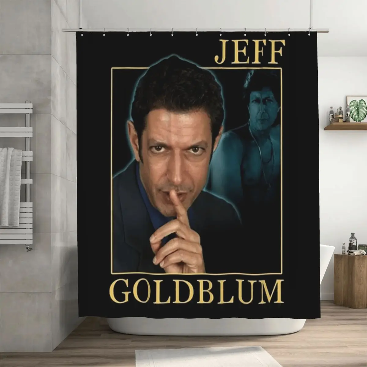

Jeff Goldblum Shower Curtain Bathroom Polyester Waterproof Bath Curtains with Hooks