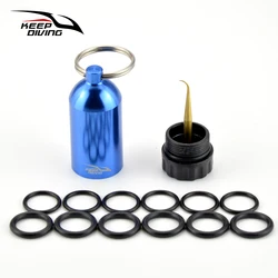 Aluminum Alloy Mini Scuba Tank with One Pick Needle and O-rings for Ding & Yoke Scuba Diving Accessories