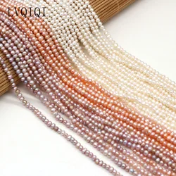 Natural Freshwater Pearl Beads Nearly Round White Pink Loose Bead For Jewelry Making DIY Necklace Bracelet Accessories 3-3.5mm