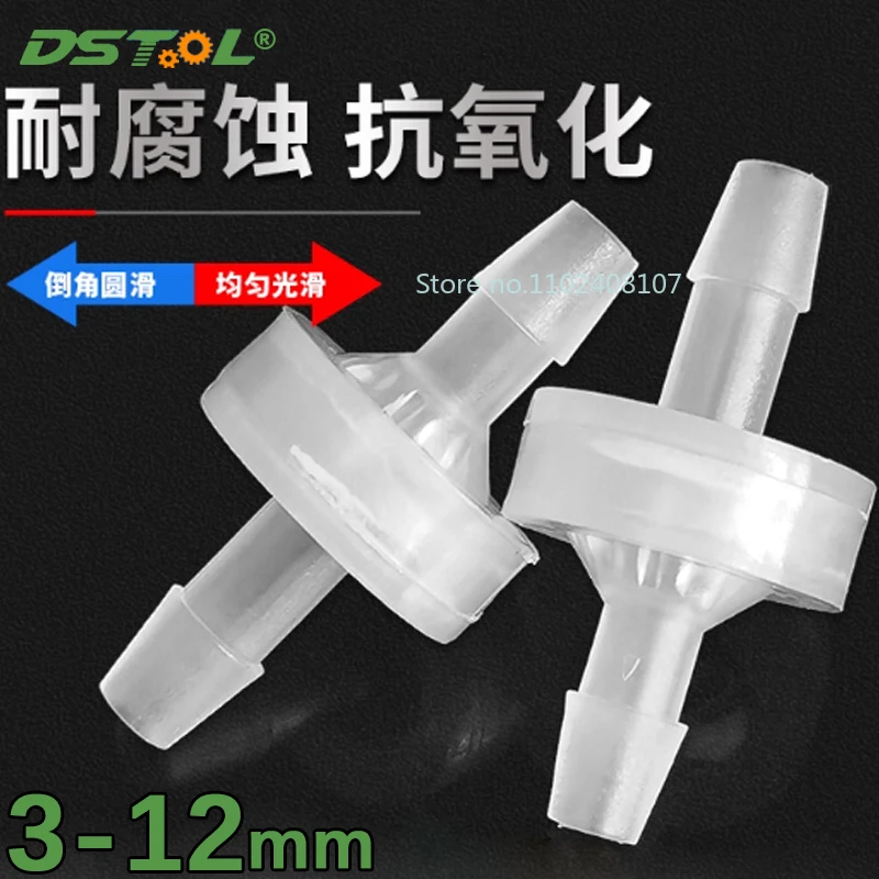 Plastic White Way Check Valve Pagoda Inline Fluids Check Valve 3/4/6/8/10/12mm