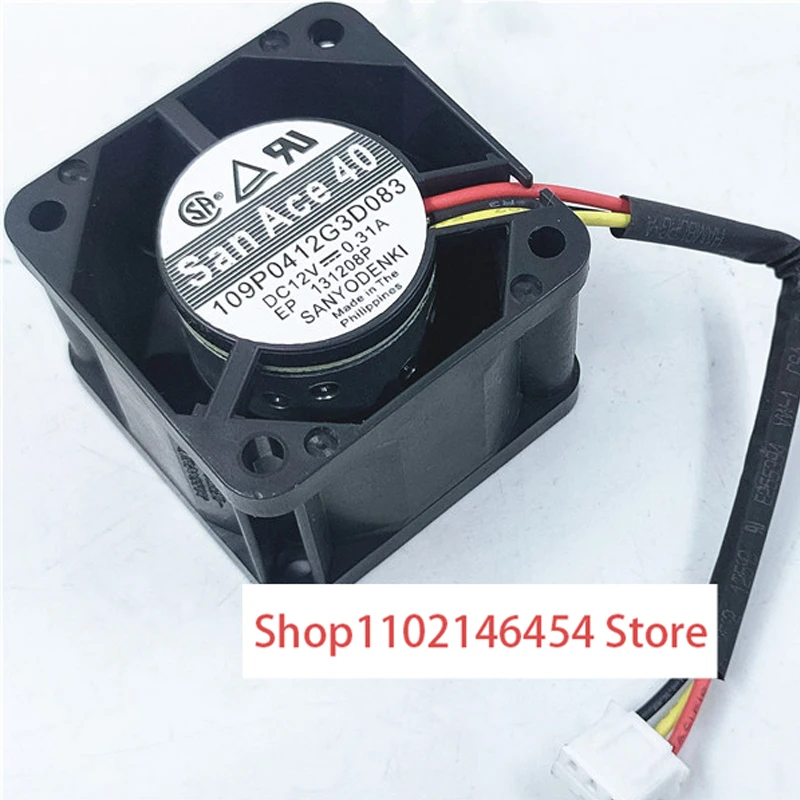 

1PC FOR Sanyo 109P0412G3D083 DC 12V 0.31A 40x40x28mm 3-Wire Cooling Fan