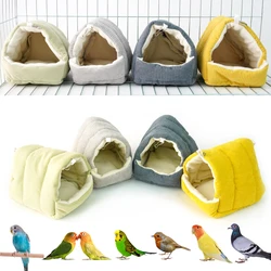 Pet Bird Nest House Parrot Cages Warm Comfortable Hanging Winter Parrot Hammock Cave Heart Plush Nest Decoration Accessories