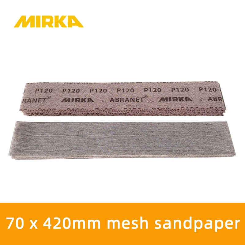 Finland Mirka Rectangular Mesh Sandpaper 70×420mm Hand-pushed Plate Dry Abrasive Paper Car Putty Grinding And Polishing