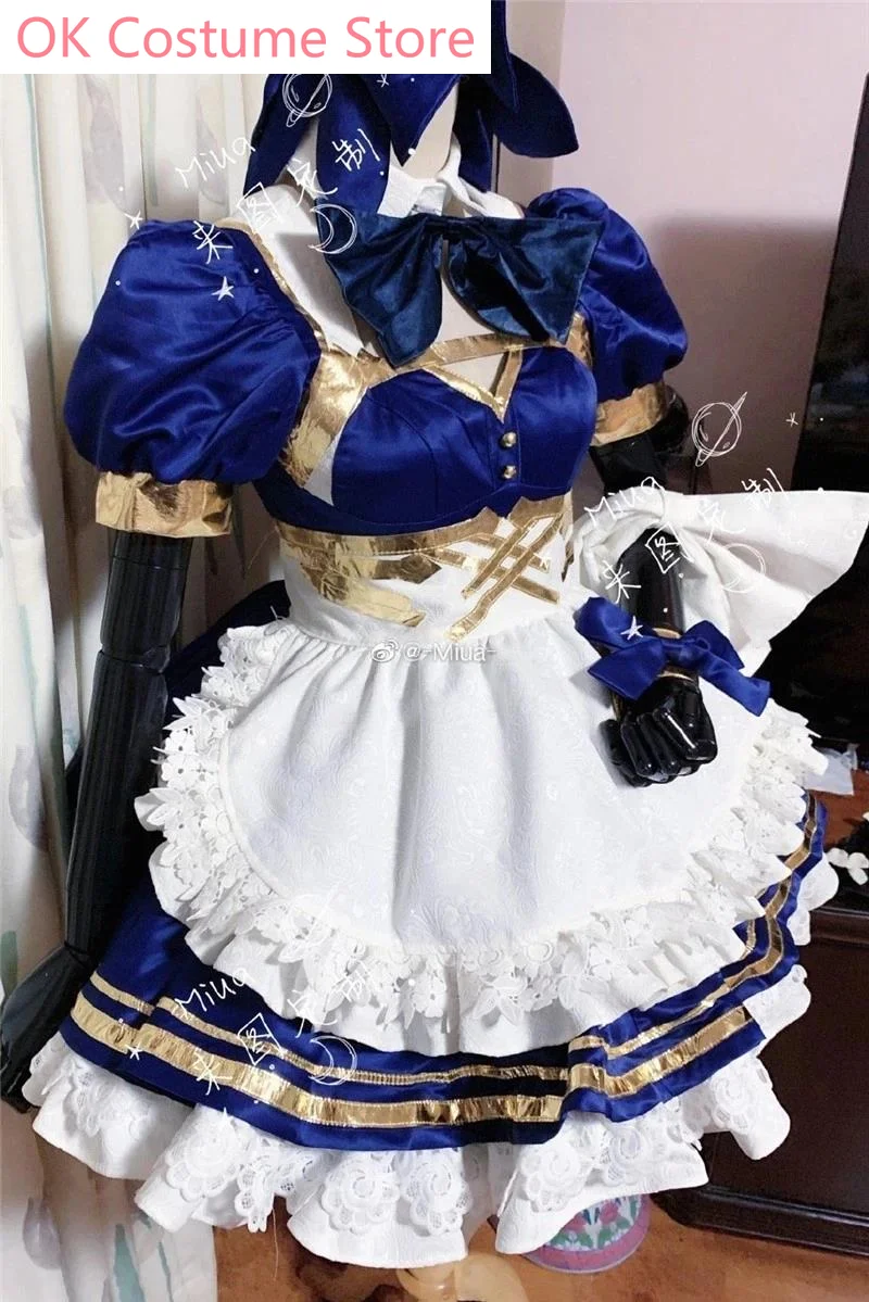 [Customized] Anime Fate Grand Order FGO Tosaka Rin Maid Dress Lolita Uniform Cosplay Costume Halloween Party Suit For Wom