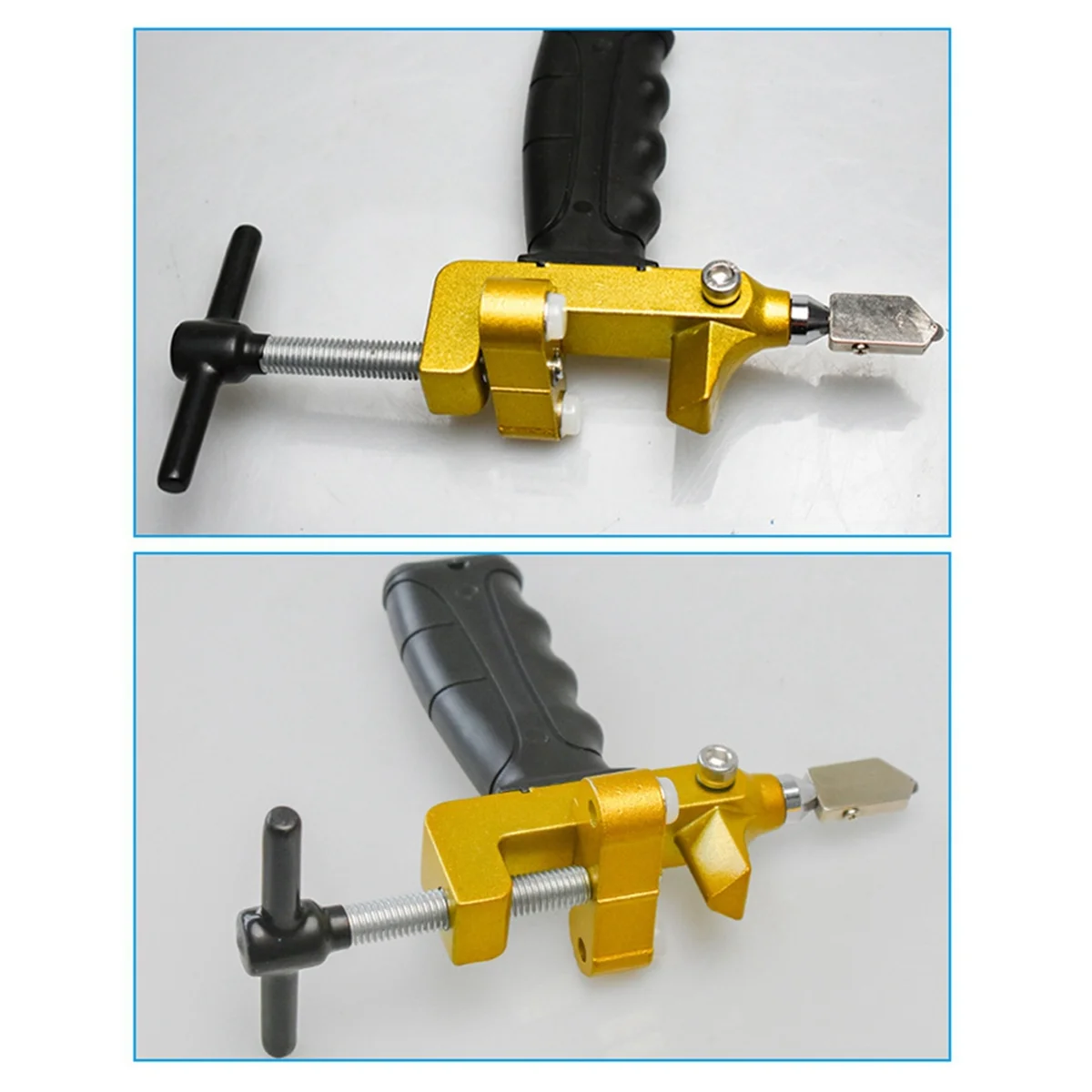 Ceramic Tile Cutter Hand Tools 1-Piece Yellow Ceramic Tile Glass Cutter Two-In-One Cutting Open Tile Dicing DIY Tools