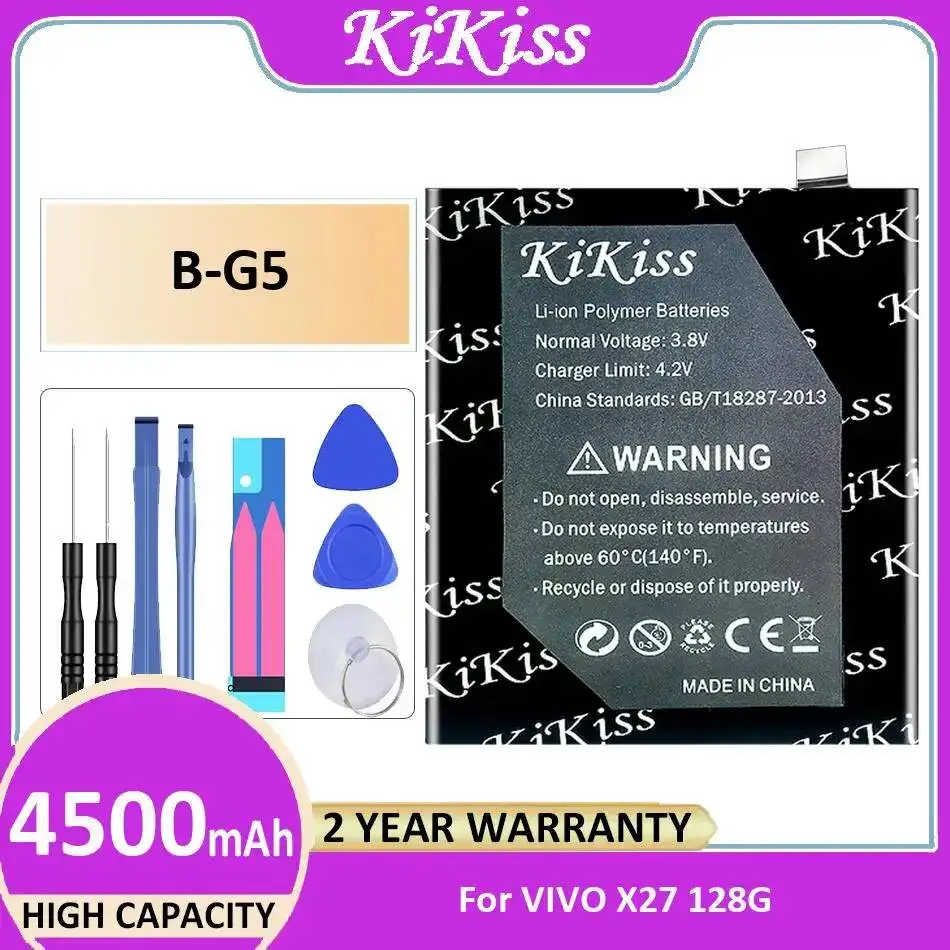 

Легкий аккумулятор для мобильного телефона B-G5 большой емкости 4500 мАч для Vivo X27 128G