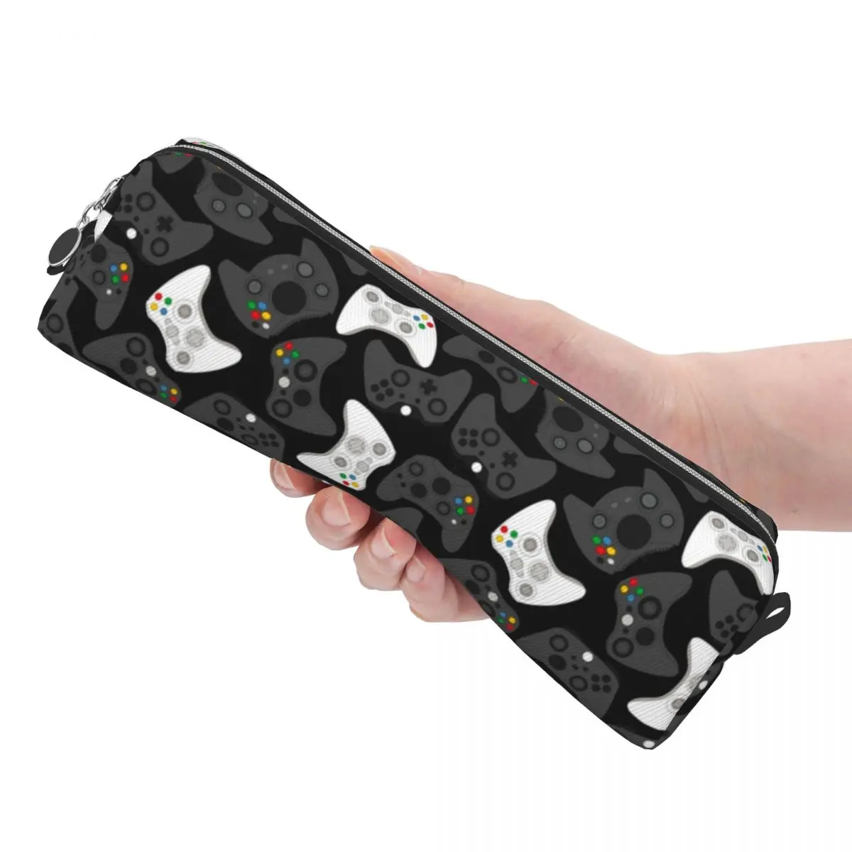 Game Controller Pattern Pencil Case Pencilcases Pen Holder for Student Large Storage Bag School Supplies Gift Stationery