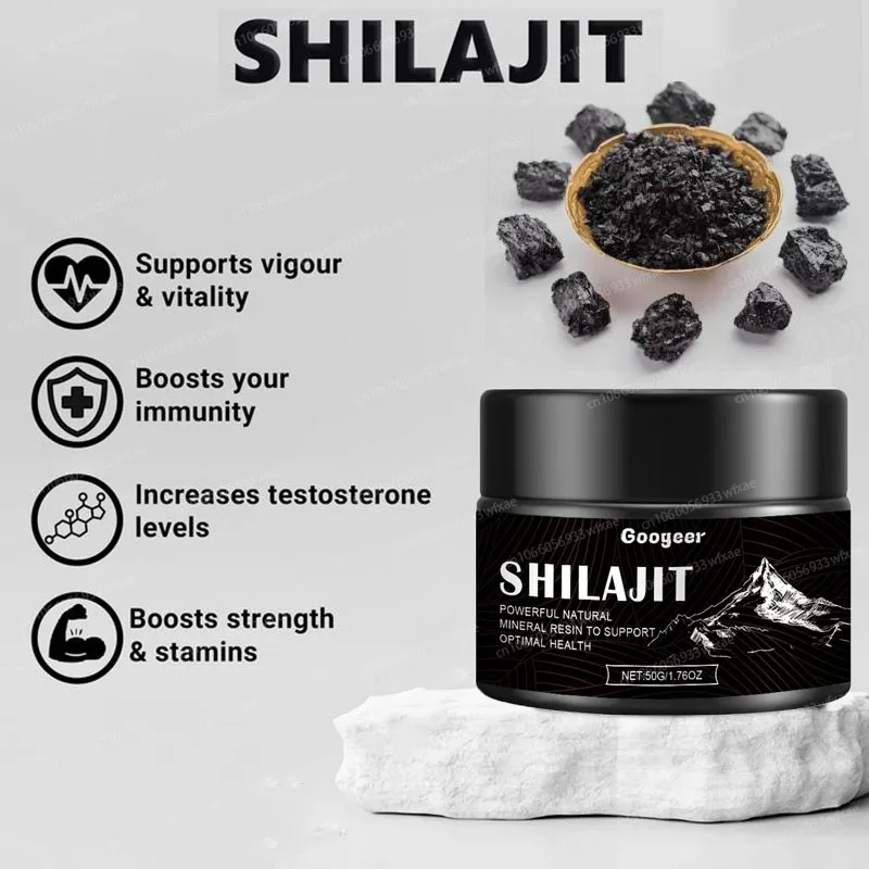 

50 г гималайской смолы Shilajit для мужчин и женщин для мужчин и женщин 85+ минералов следов для выносливости и мышц