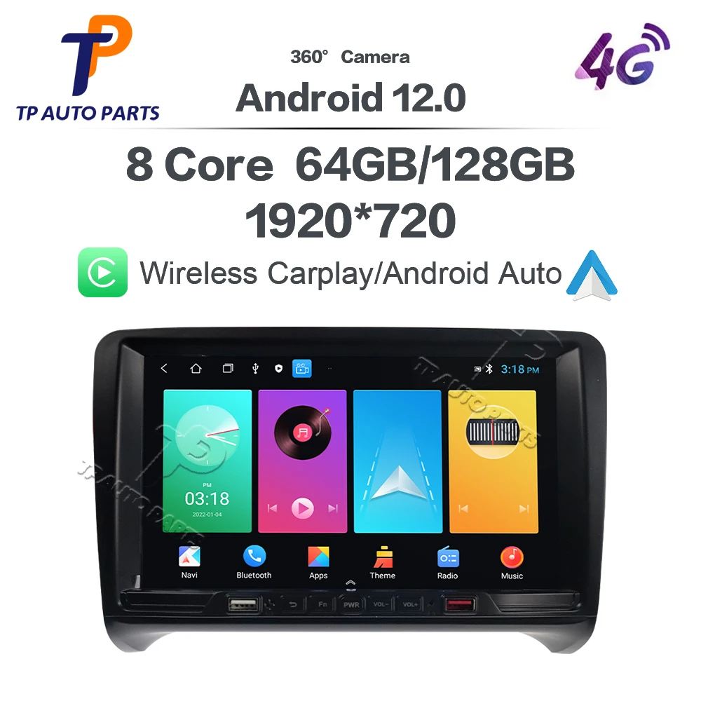 2024 Newest Model Car Radio For Audi TT 2006-2014 DVD Multimedia Video Player Stereo Auto GPS Navigation Carplay Unit Car Radio