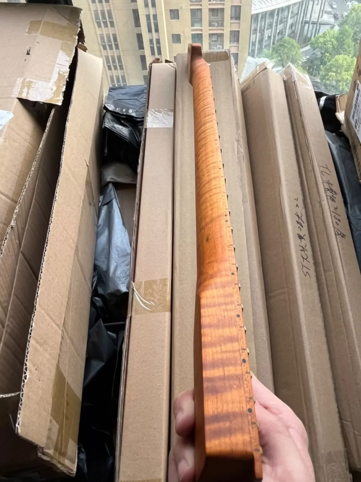 4A Flame Maple Electric Guitar Neck, DIY Alternative Product