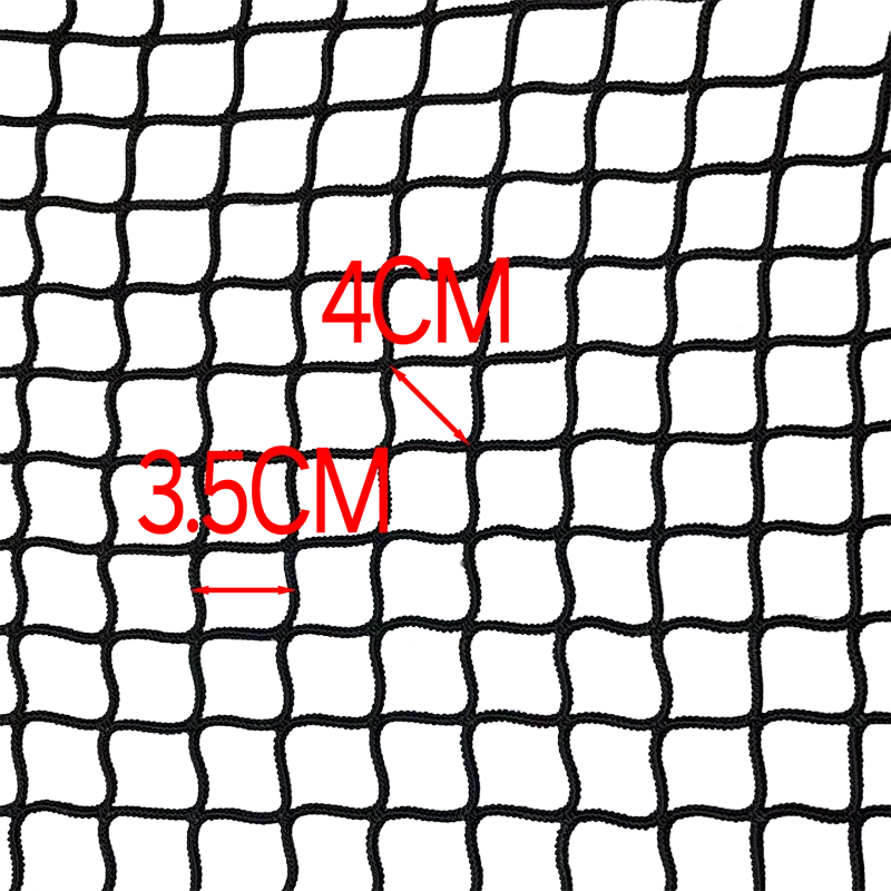Black Large Square Grid Cargo Mesh, Durable Polyester Heavy Duty Truck Cargo Box Finishing Mesh