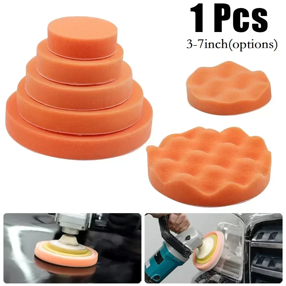

1PC 3-7inch Waxing Pad Sponge Polishing Foam Adhesive Pads For RO/DA Car Polisher Replacement Parts Power Tools Accessories