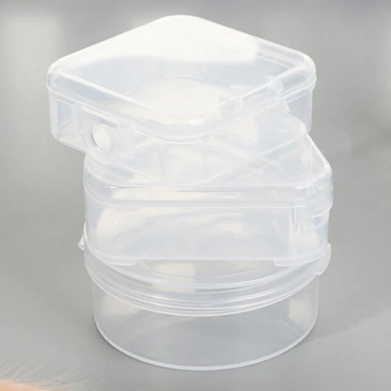 Custodia in plastica da 10 pezzi per soffio in spugna trasparente, borse per cosmetici da viaggio portatili, custodia per cosmetici