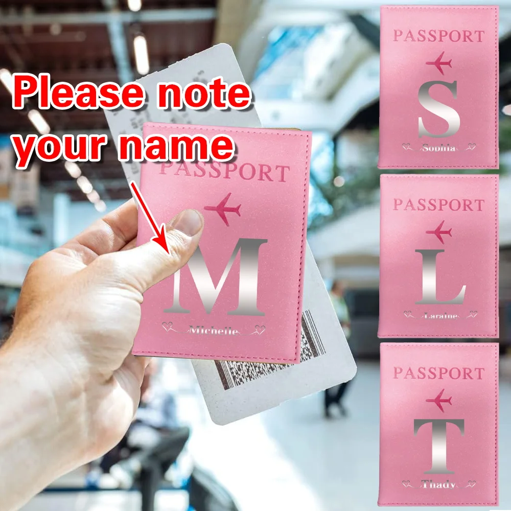 Personalized Customized Name Passport Cover Retro Wallet Travel Accessories Portable Air Ticket Passport Bag Multi-Function