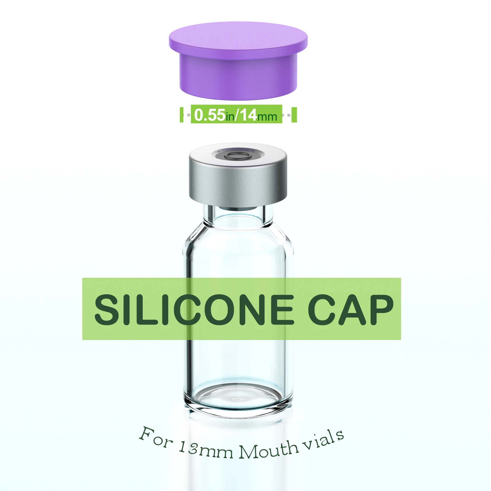 13mm/20mm Glass Vials Protective Caps, Reusable Silicone Vial Caps for Glass Bottle ,Leak Resistant Cover, 6 Color,12pcs