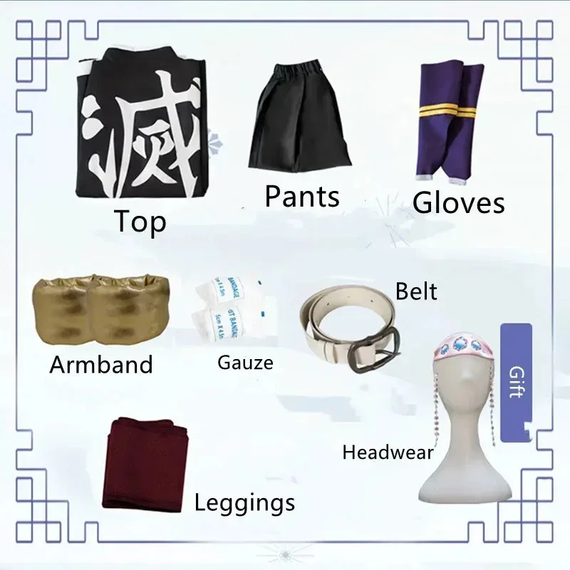 Nuevo 2025 niños niñas disfraces de fiesta de Navidad de Halloween niños Uzui Tengen Anime Demon Cosplay S eqs9X