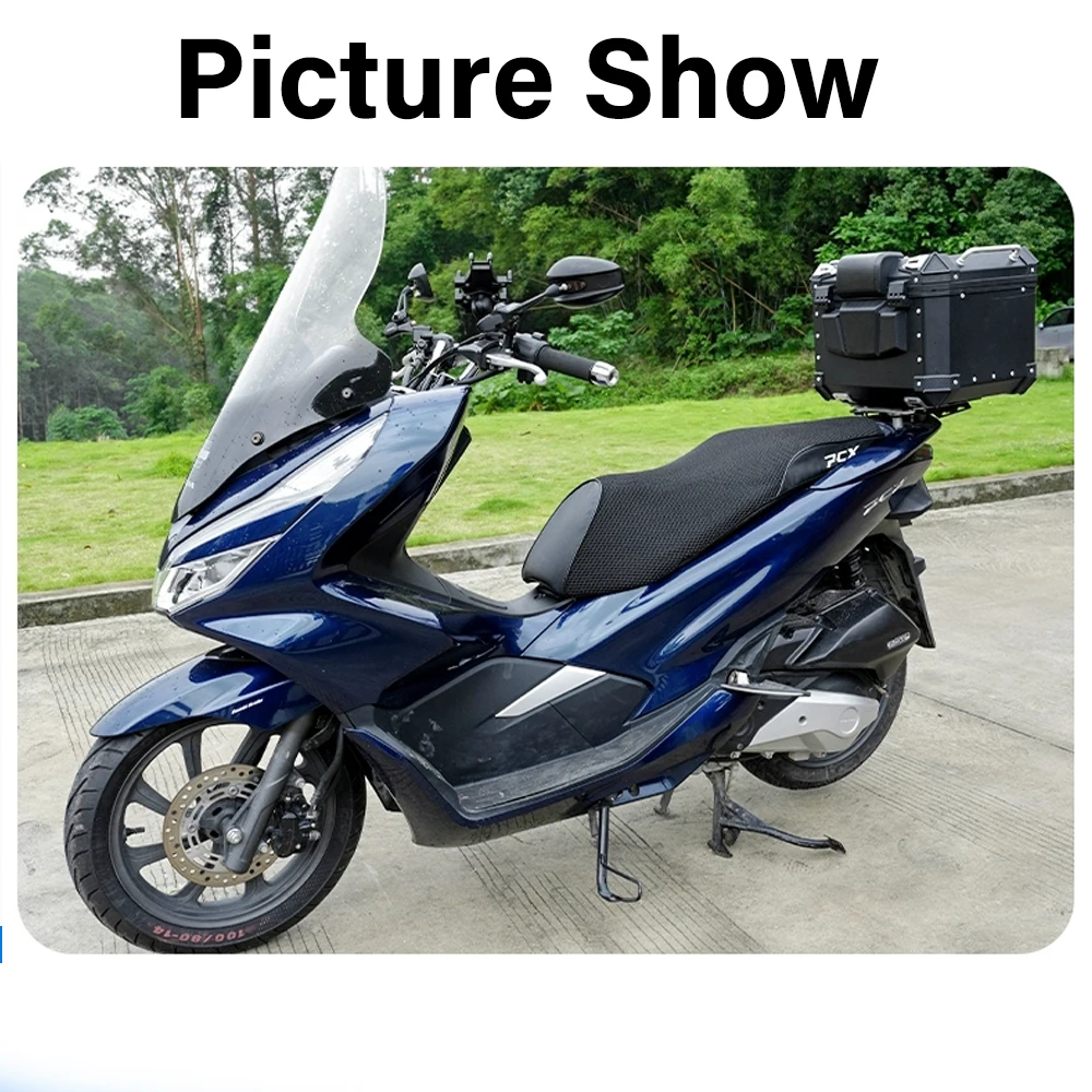 3D-Mesh Atmungsaktiver Motorrad-Sitzbezug für Honda PCX150 PCX160 ADV150 ADV160 UV-Beständiger Bezug Sonnenschutz Wärmeisolierender Sitzbezug – Detail 6