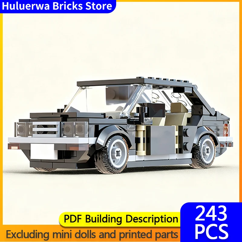 Modelo de coche de carreras de velocidad, ladrillos de construcción MOC Royale, limusina clásica, tecnología Modular, regalos de vacaciones para niños, juguetes para montar, traje