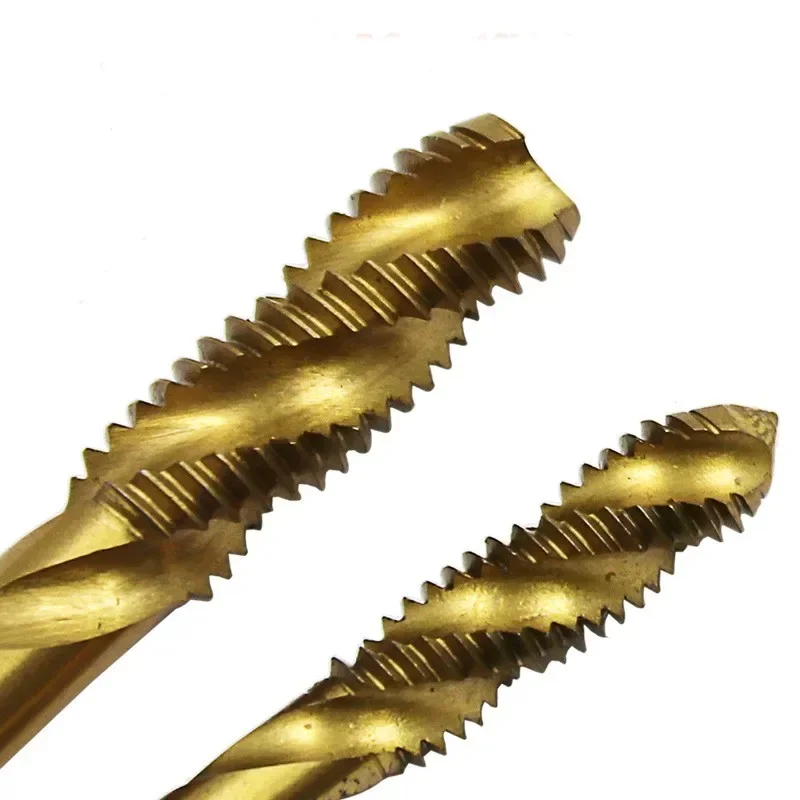 High Speed Steel Thread Tap Metric HSS Drill Bits Spiral Fluted Machine Screw Tap M3 4 M5 M6 M8 Spiral Pointed Metalworking Taps