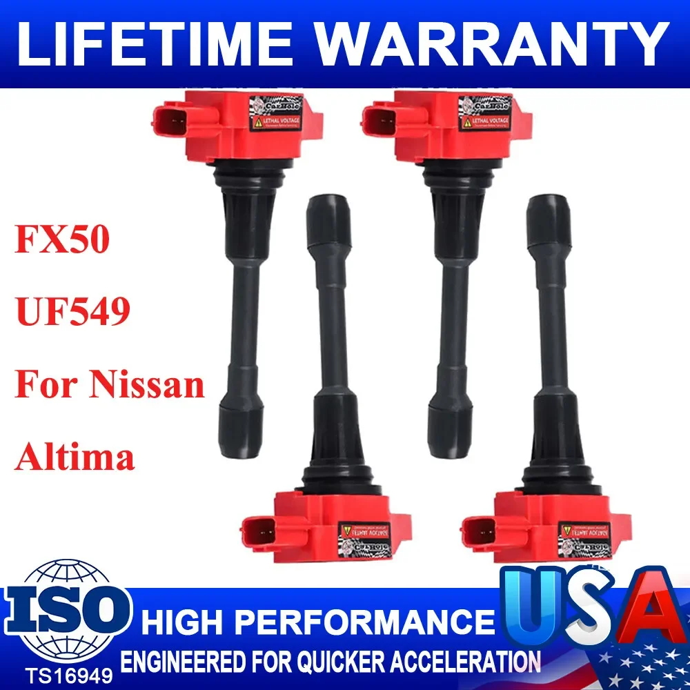 

Carbole 4Pack Ignition Coil for Nissan Altima Sentra Rogue Cube 2.5L Infiniti FX50 UF549