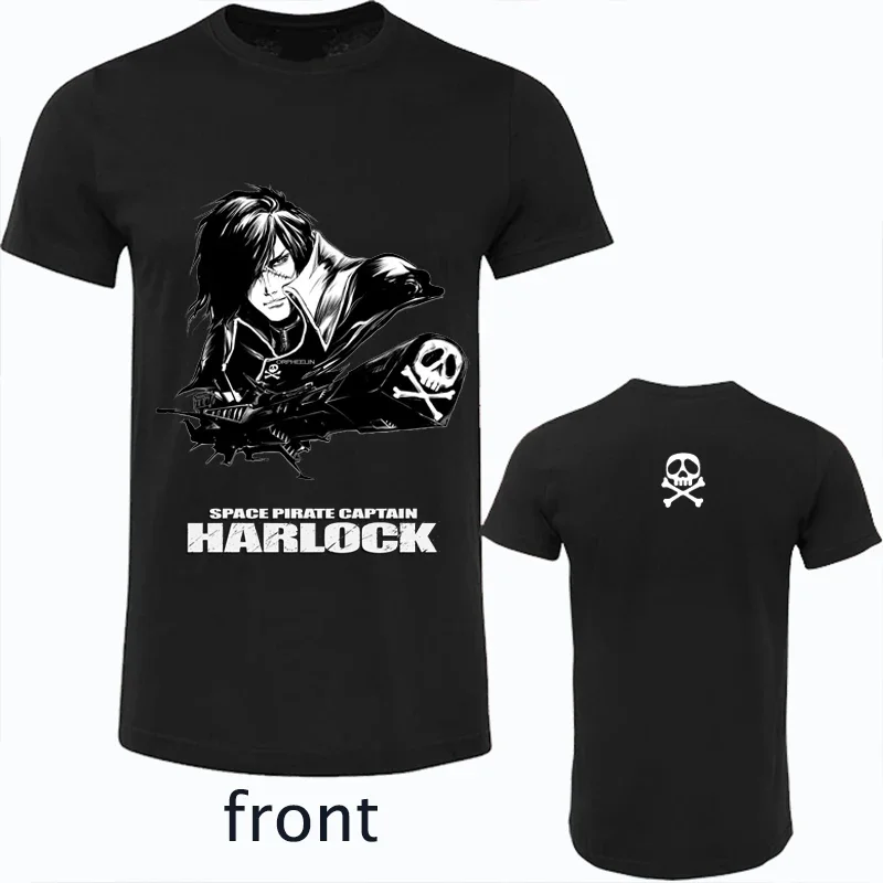 Space Pirate Captain Harlock T Shirt Men Anime Summer Fashion Trend Hot Sale Camisa Graphic T-shirts Streetwear