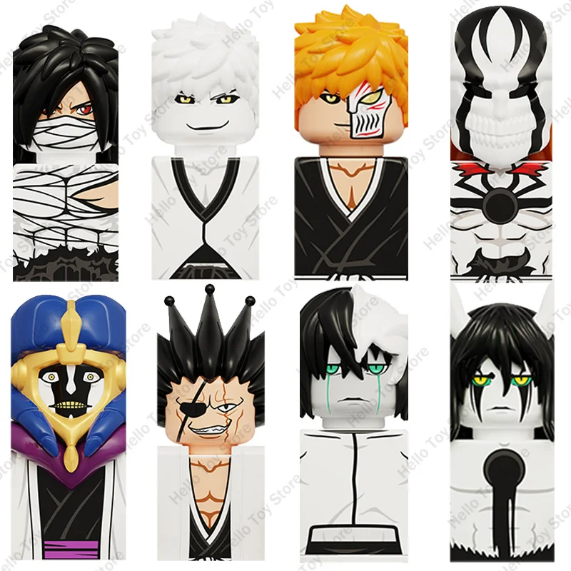 Bloques de construcción de Anime BLEACH para niños, Mini figuras de acción de Kurosaki Ichigo, muñecas de dibujos animados, juguetes de ladrillos, regalos de cumpleaños, caliente