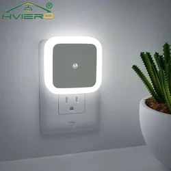 Mini lámpara LED de pared para dormir, luz nocturna con Sensor de Control por inducción, ahorro de energía, para habitación de bebé, dormitorio, inodoro, pasillos, iluminación