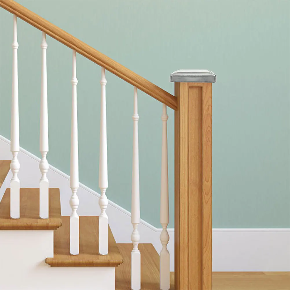 

6Pcs Steel Fence Post Caps Square Decorative Post Covers Garden Deck Barrier Protection Replacement Fence Accessories