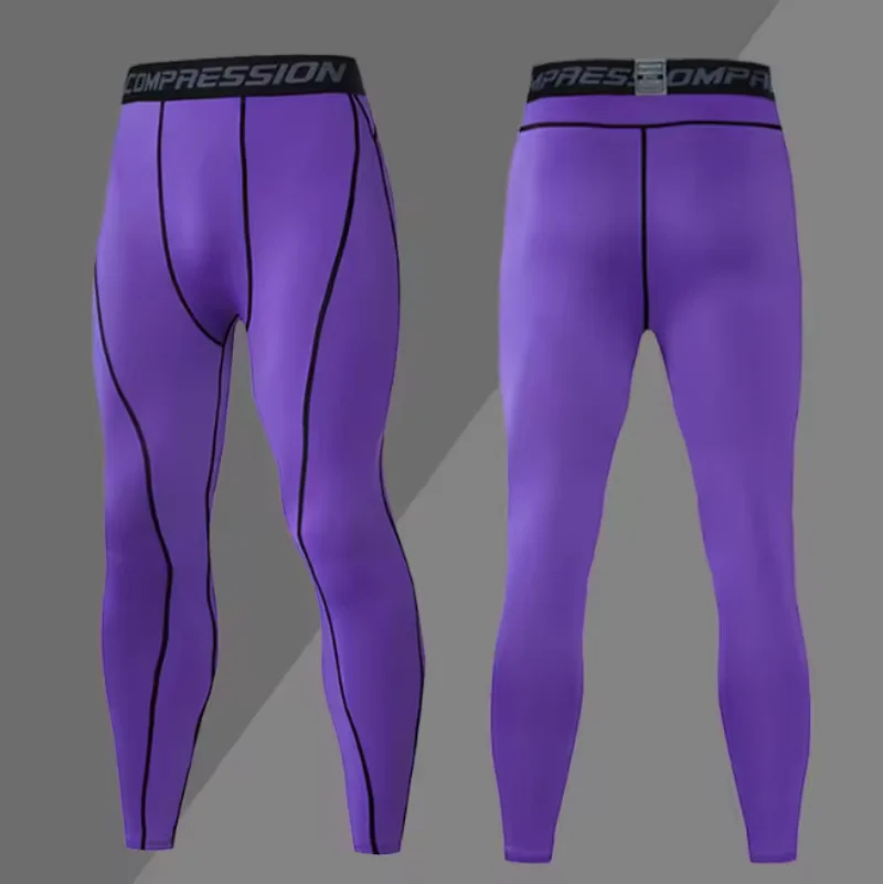 

Men Gym Sportswear Muscle Bodybuilding Compression Pants Running Sports Long Pants Jogging Fitness Male Elastic Tights Trousers