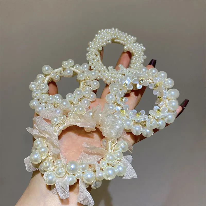 2026 Neue Perlen-Haargummis - Elegante Hochwertige Scrunchies für Damen, Luxuriöse Pferdeschwanz- & Dutt-Haaraccessoires