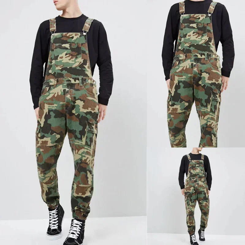 Original Design Camouflage Tactical Trousers Outdoor Cargo Wear Multi-pocket Trousers Strappy Trousers Straight Pants S-3XL