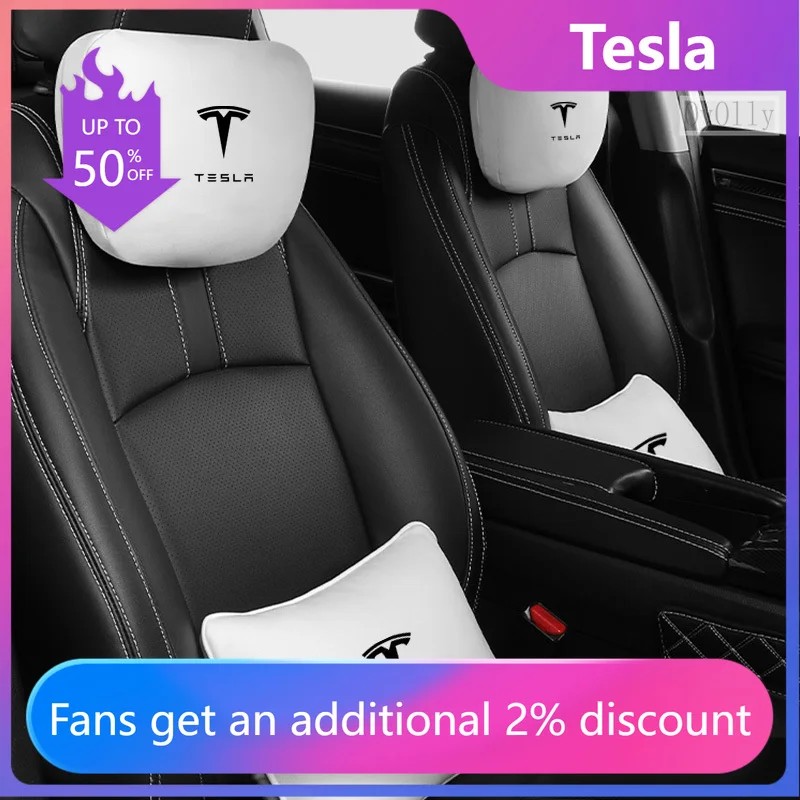 Para tesla modelo y juniper modelo 3 highland modelo s x acessórios do carro encosto de cabeça do carro travesseiro cintura travesseiro 2020-2026