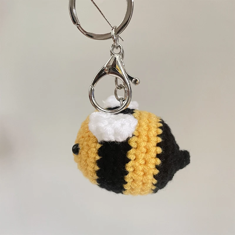 Delightful Hand-Knit Bee Keychain, Adorned Pendant Keyholder, Exciting Jewelry Gifts