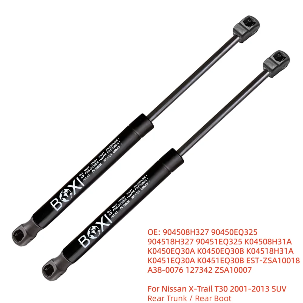 

BOXI 2 шт. задние газовые амортизаторы багажника 904508H327 90450EQ325 для Nissan X-Trail T30 2001-2013, амортизационные стойки для внедорожника