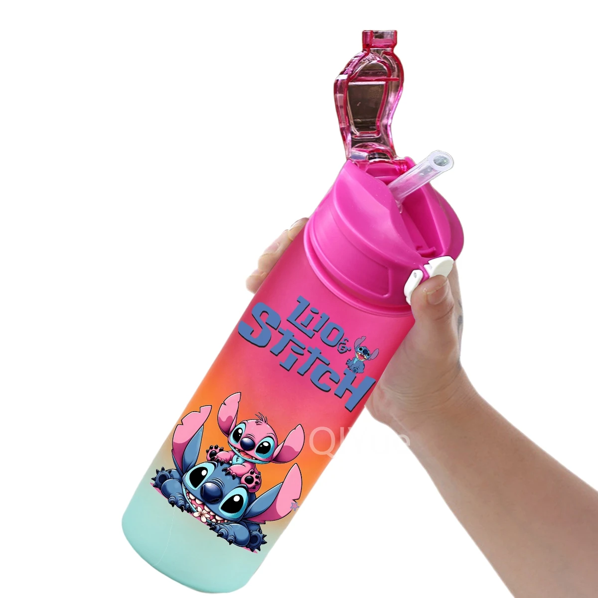 Disney Lilo Stitch Water Bottle Portable Outdoor Sports Water Cup Cute Cartoon Children Gifts 750Ml Large Capacity Drinking Cup