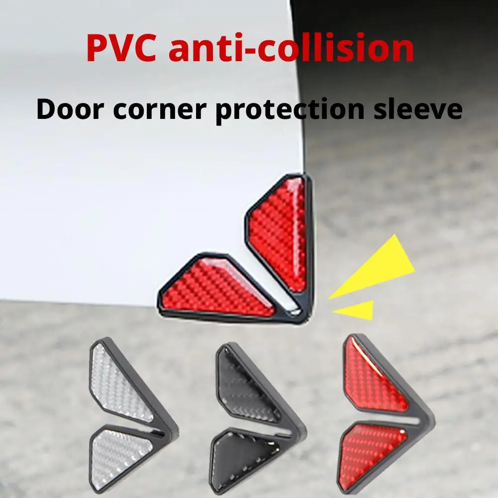 Image of Carbon Fiber Universal Auto Tür Ecke Anti-kollision Anti-scratch Aufkleber Schutzhülle Zubehör 2025 Neue