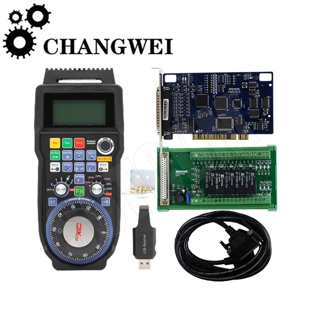 

Cnc Pm53c 3-axis Controller Nc Studio V8 Compatible With Weihong Control System With Xhc Whb03b Wireless Handwheel