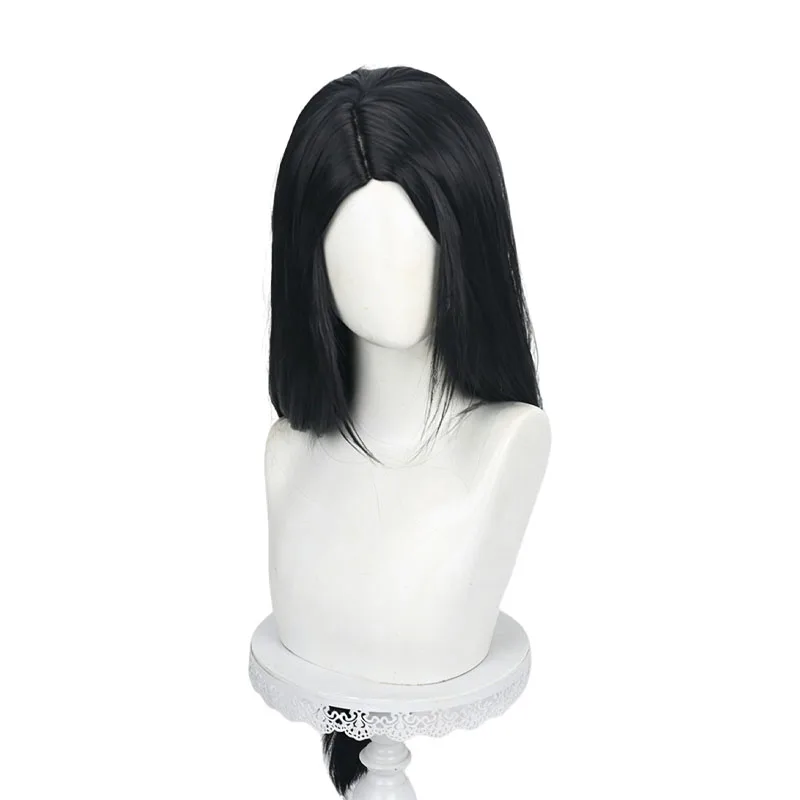 Anime Hashibira Kotoha Cosplay Wig Black Long Synthetic Hair Headwear For Women Men Halloween Carnival Party Costume Props