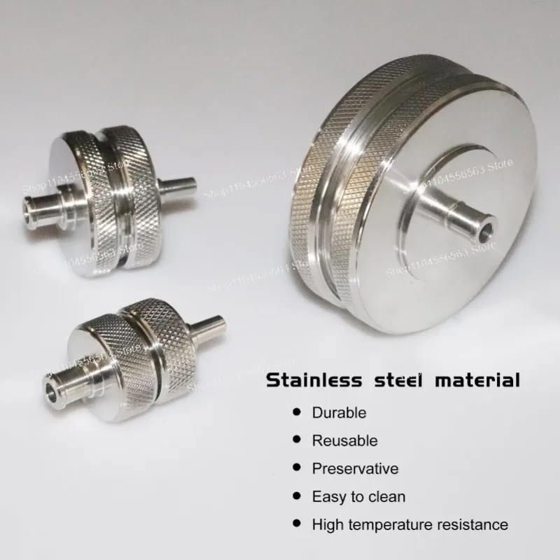 Microsyringe Filter Holder 13/25/50mm Stainless Steel Removable Filter Head Replaceable Filtration Holder With PTFE Seal