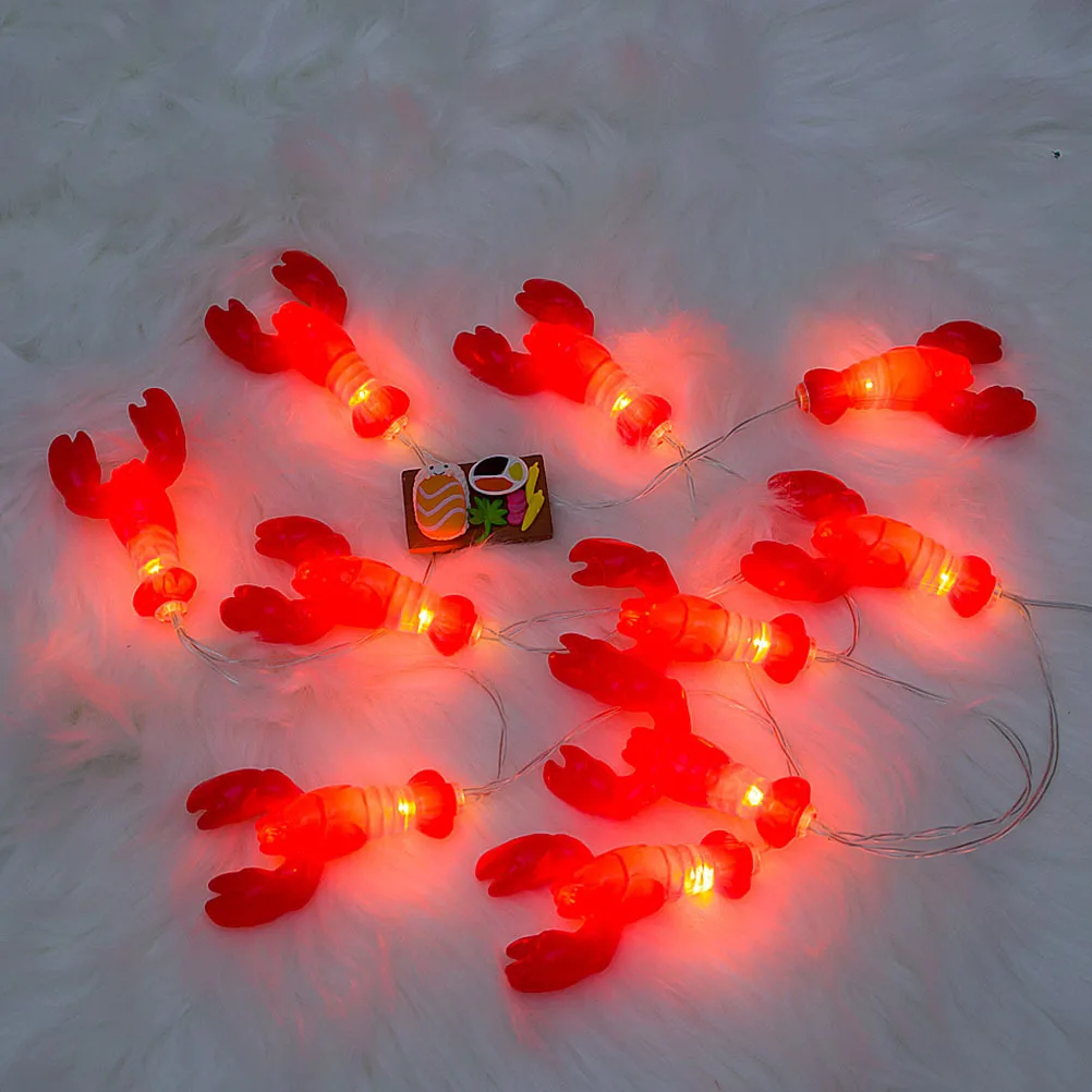 

1Pcs Christmas Lobster LED Lamp String Decorative Lighting Indoor Outdoor Festival Hanging Light Warm Ambience Holiday Decor