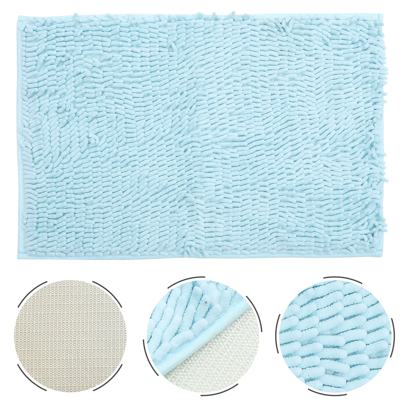 

Non-Slip Bath Floor Water Absorbent Bathroom Door Mat Household Home Accessory For Elderly Pregnant Women Blue Bath Rugs