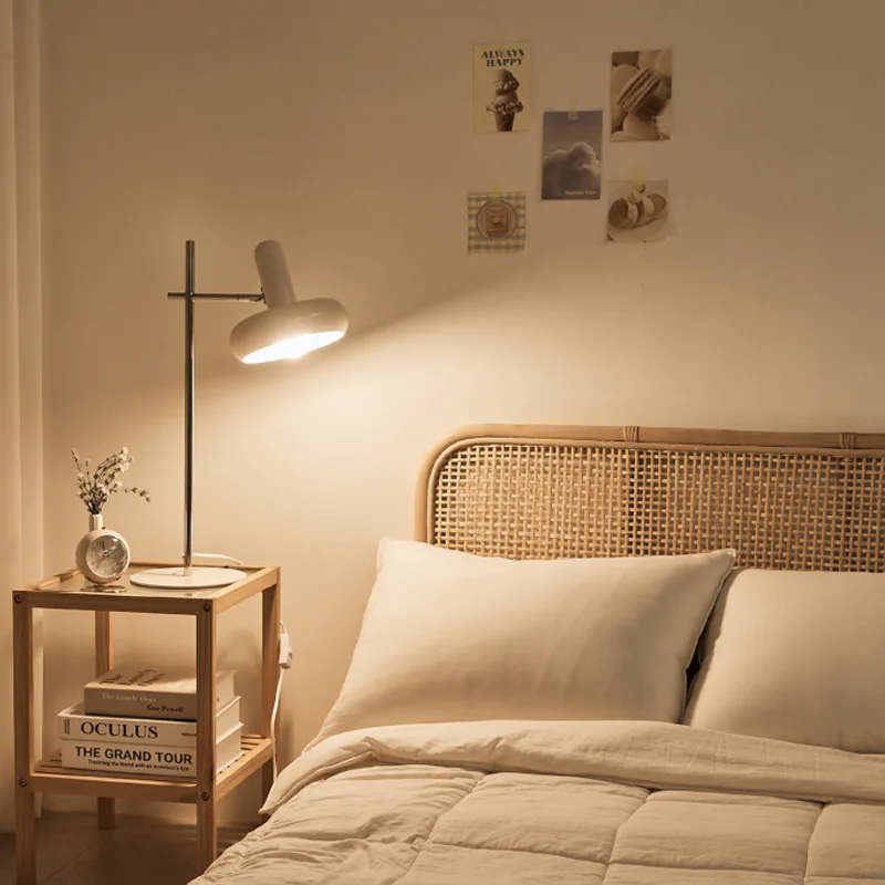 

Cream wind bud floor lamp, Nordic solid color warm light white night light home bedroom ambient light living room