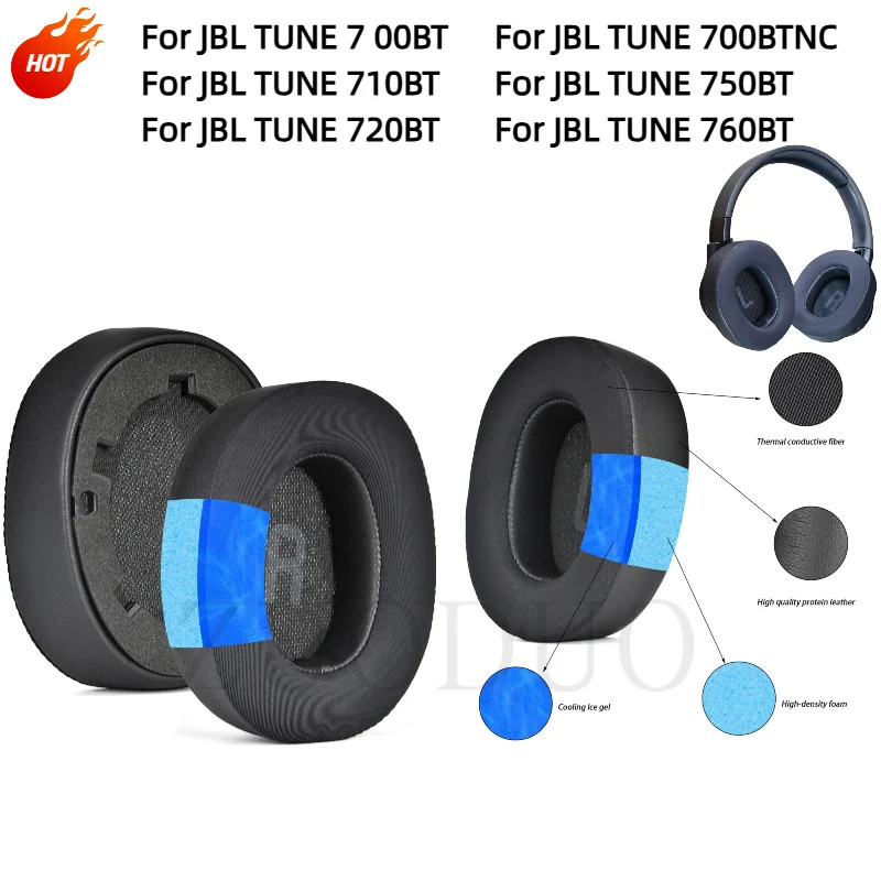 

Ear Pads For JBL TUNE 700BT/710BT/720BT/700BTNC/750BT/760BT Headphones replacement Earmuffs rubber cushions Ear covers