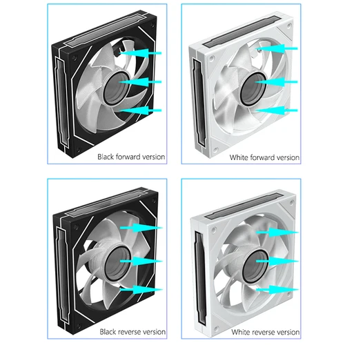 Imagen 2 del producto JUMPEAK FX120 ARGB Sync efecto espejo infinito ventilador de refrigeración de 120mm PWM silencioso 12cm RGB ventiladores para PC caja de ordenador CPU enfriador de agua