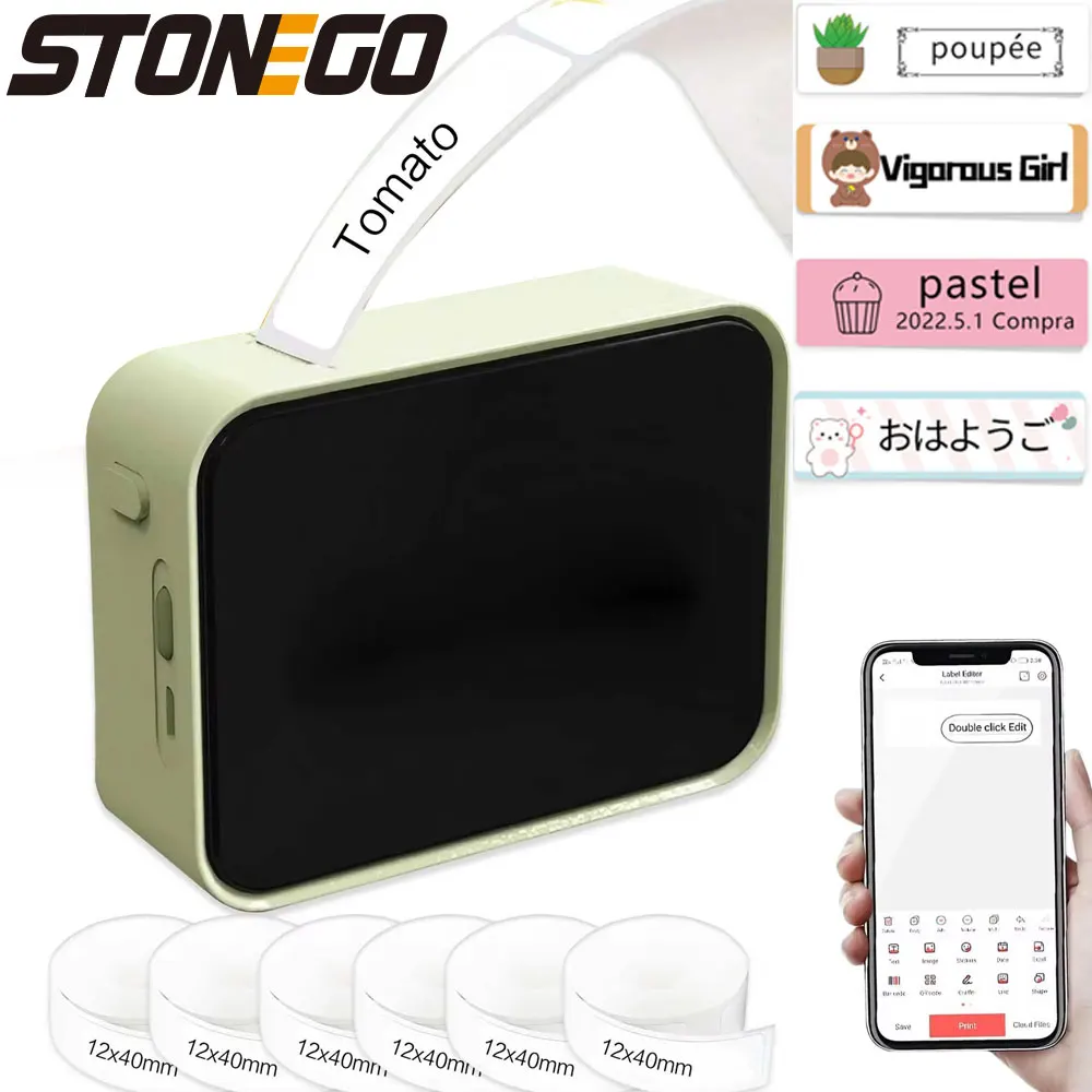 Portable Thermal Label Printer, Wireless for Home, School, Office & Small Business, Multiple Templates & Fonts, Easy to Use