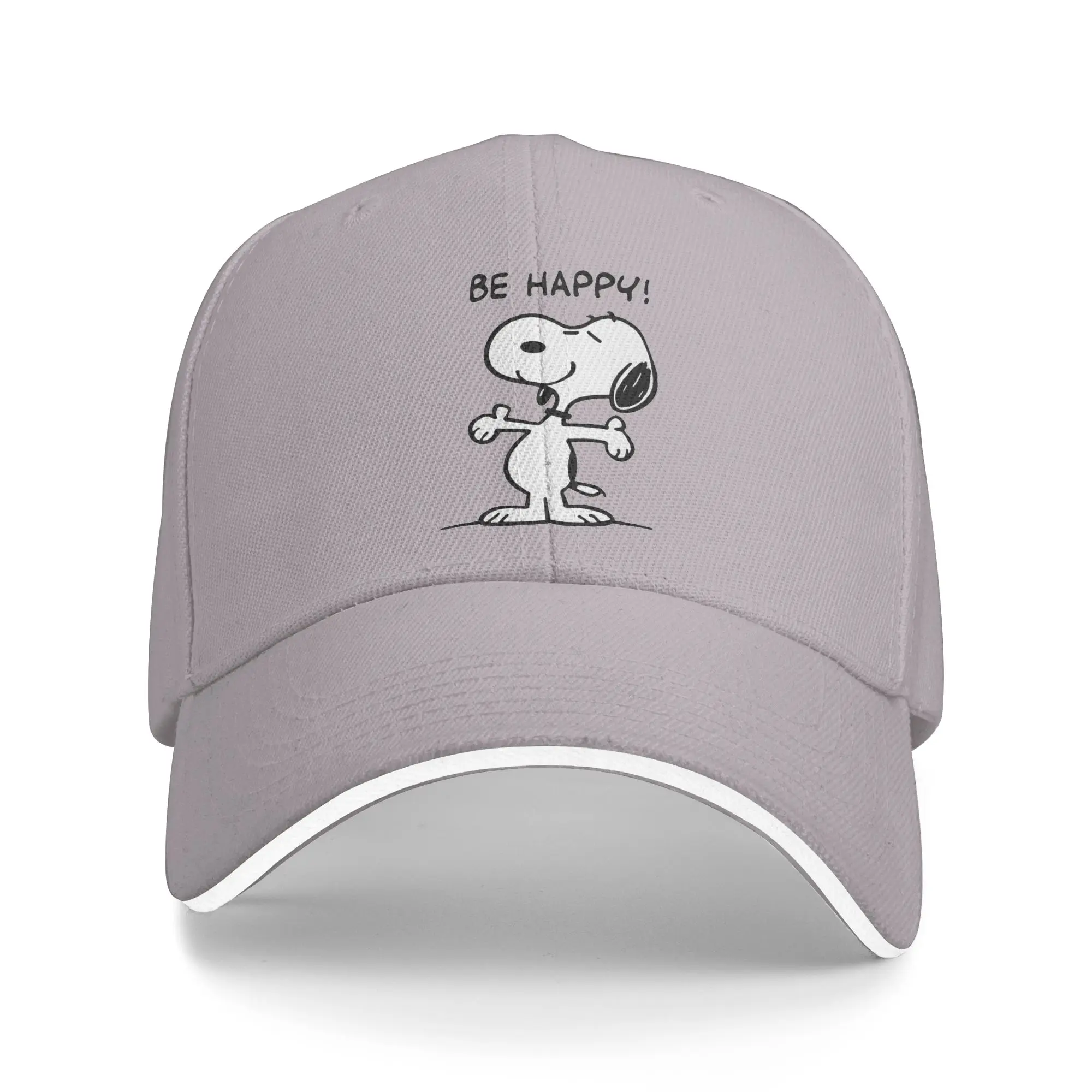Snoopy Be Happy Sandwich Hat Adult ,Fashion  Hat Sports Cap Adjustable Snapback Caps Baseball Caps High Quality
