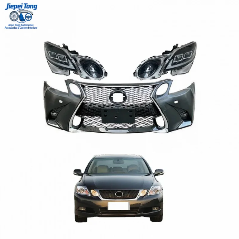 

High Quality 2017 Style BodyKit Front Bumper Headlamp Headlights Body Kit for Lexus Gs 2006-2011 Old Upgrade To New
