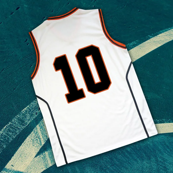 Anime KUROKO\'S BASKETBALL Kuroko No Basuke Cosplay Shutoku School #10 Takao Kazunari Guest Basketball Jersey Uniform Orange