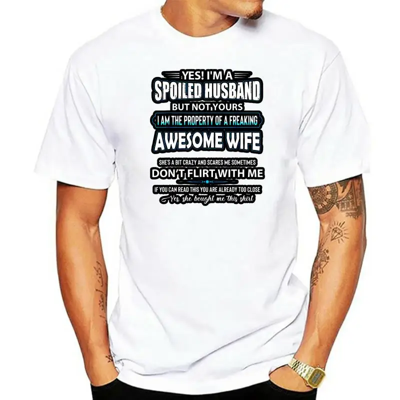 spoiled husband of tshirt-Men's T-Shirt-Black an April wife Yes I'm a